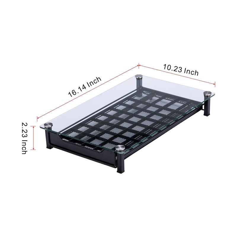 Rice rat Coffee Pod Storage Holder Capsules Originaline Drawer Organizer, Crystal Tempered Glass (50 pods) - Image 3